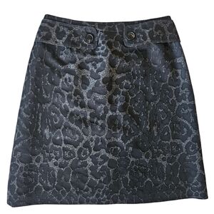 APOSTROPHE PARIS Animal Print Silk A-Line Skirt | SZ FR 38 / US M